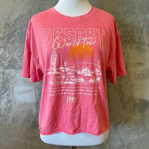 Vintage Desert World Tour Pink Tee Sz XL